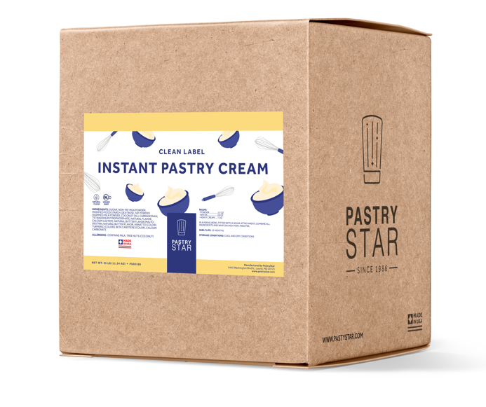 PastryStar Clean Label Instant Pastry Cream 25lbs.