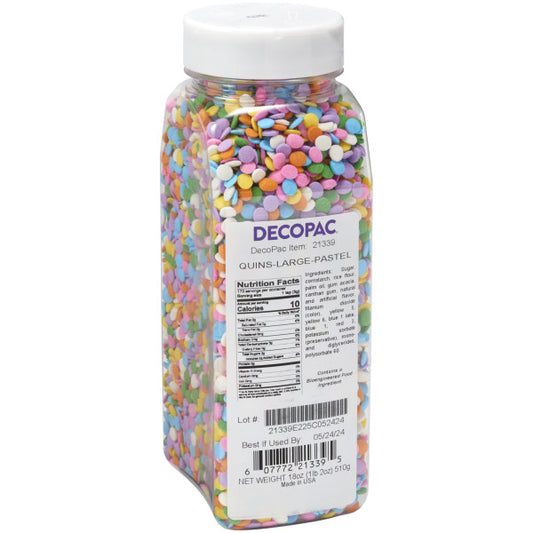Large Pastel Quins Sprinkles – 18 oz