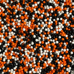 Halloween (Black, Orange, White) Nonpareils - 8 lb