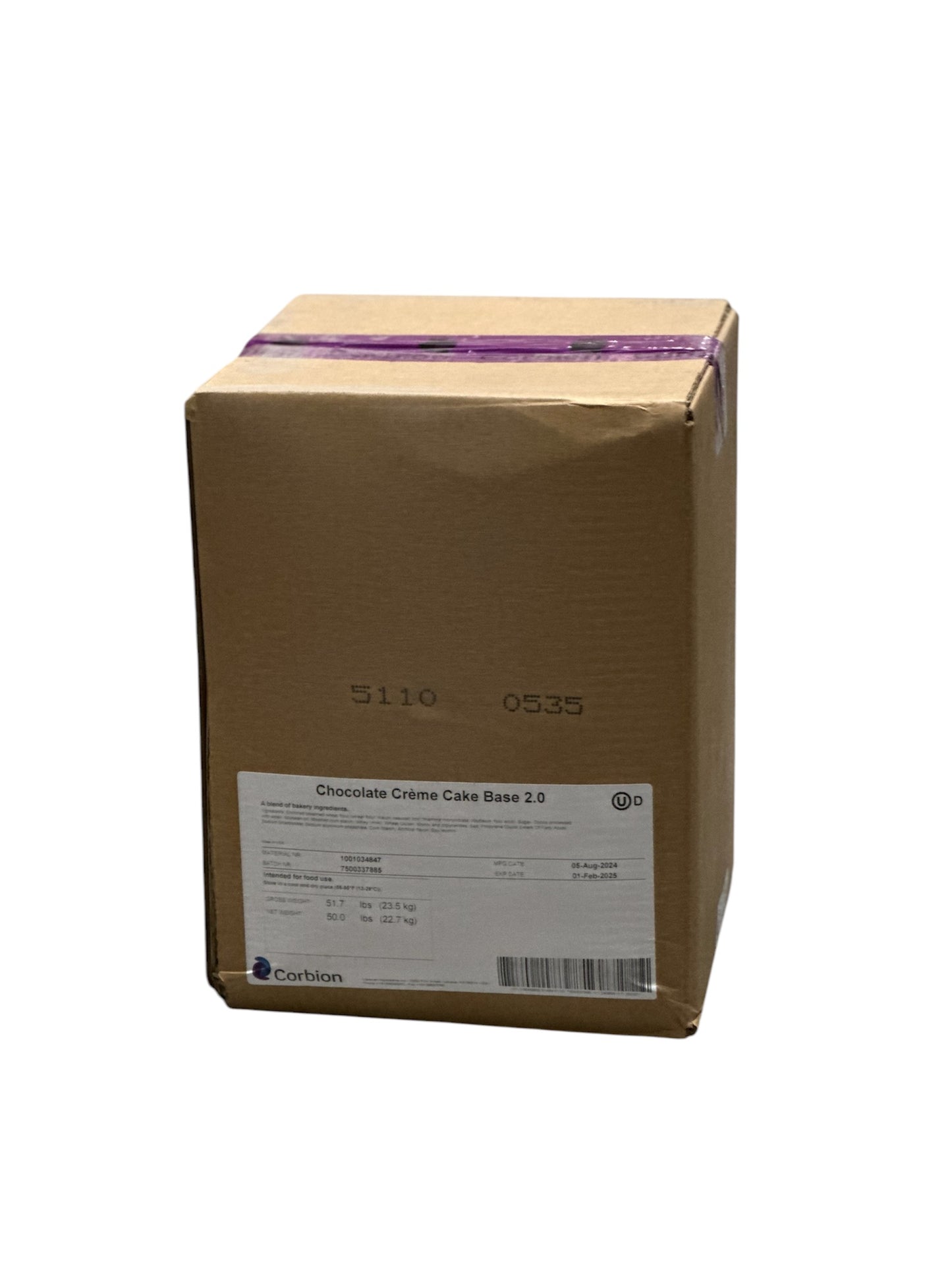 Caravan Chocolate cream cake base 50lb