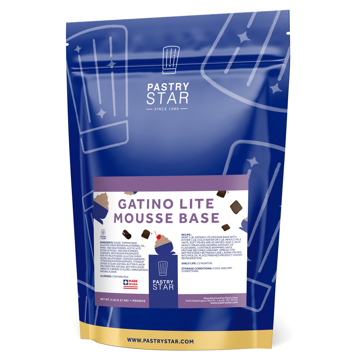 PastryStar Gatino Lite Mousse Base 2/5lb.