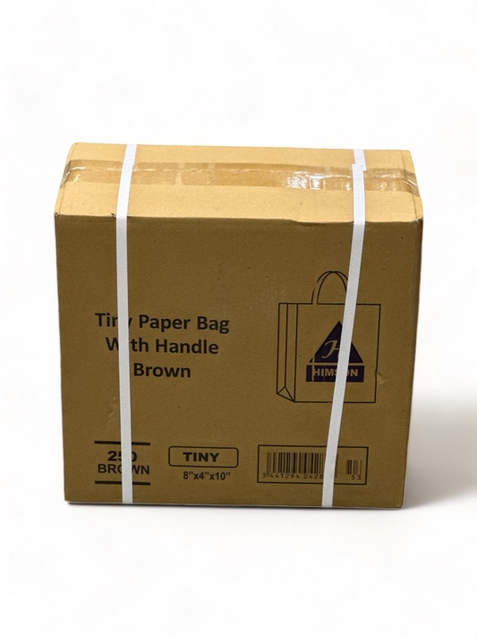 Tiny Karft Handle Bag - 8x 4.5x 10.6 Inch - 250 Qty