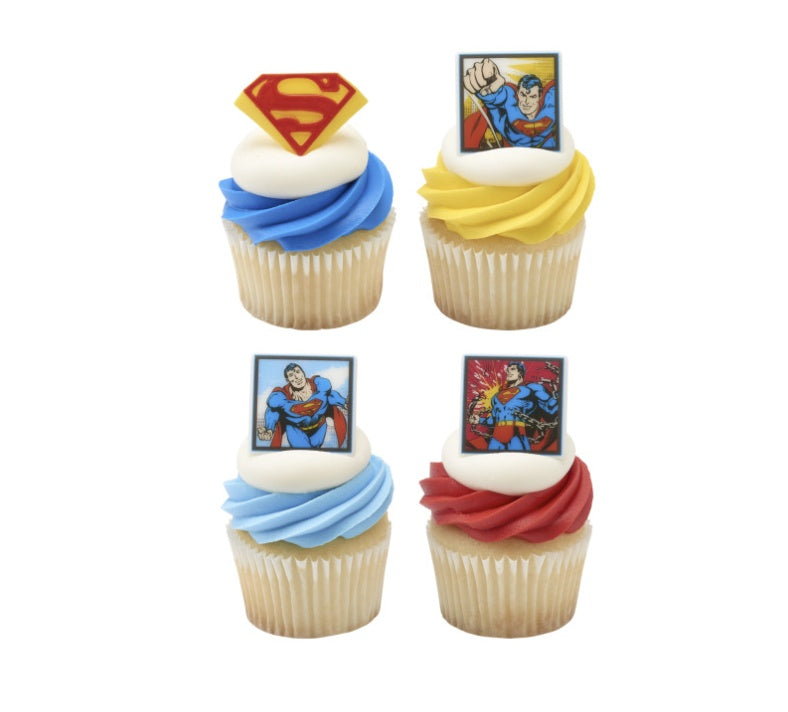 DecoPac Superman Cupcake Rings 1 LB