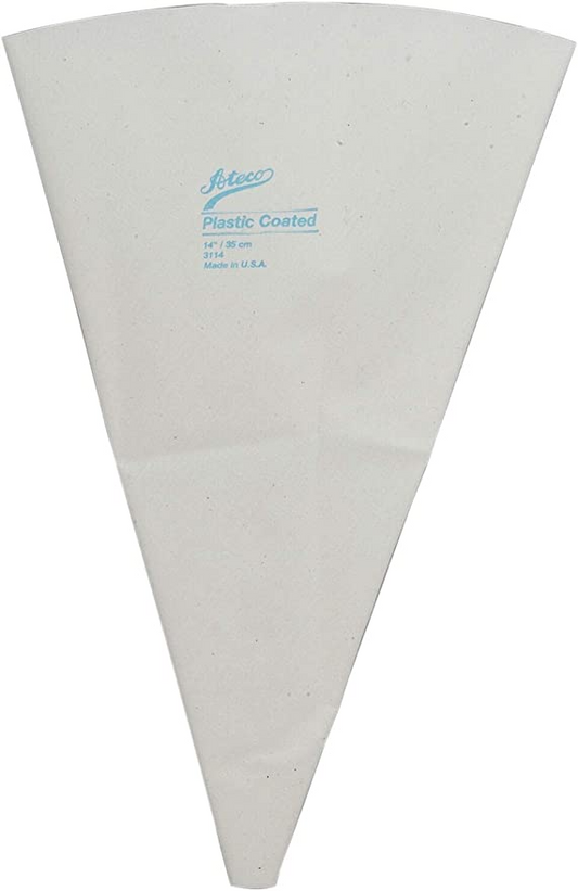 Ateco 3314 14" Polyurethane Coated Reusable Pastry Bag with Reinforced Tip & Hemmed Top