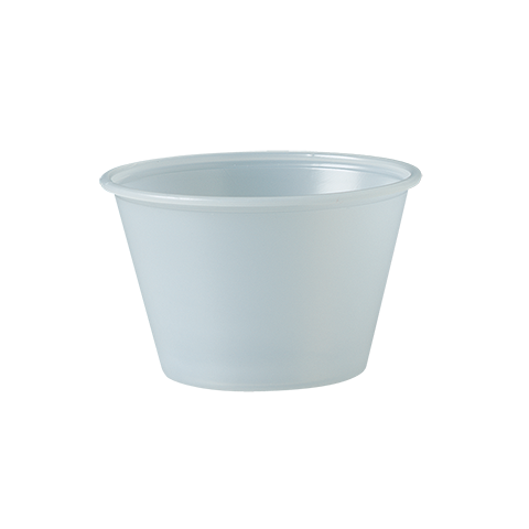 Choice 4 oz. Clear Plastic Souffle Cup / Portion Cup - 100/Pack