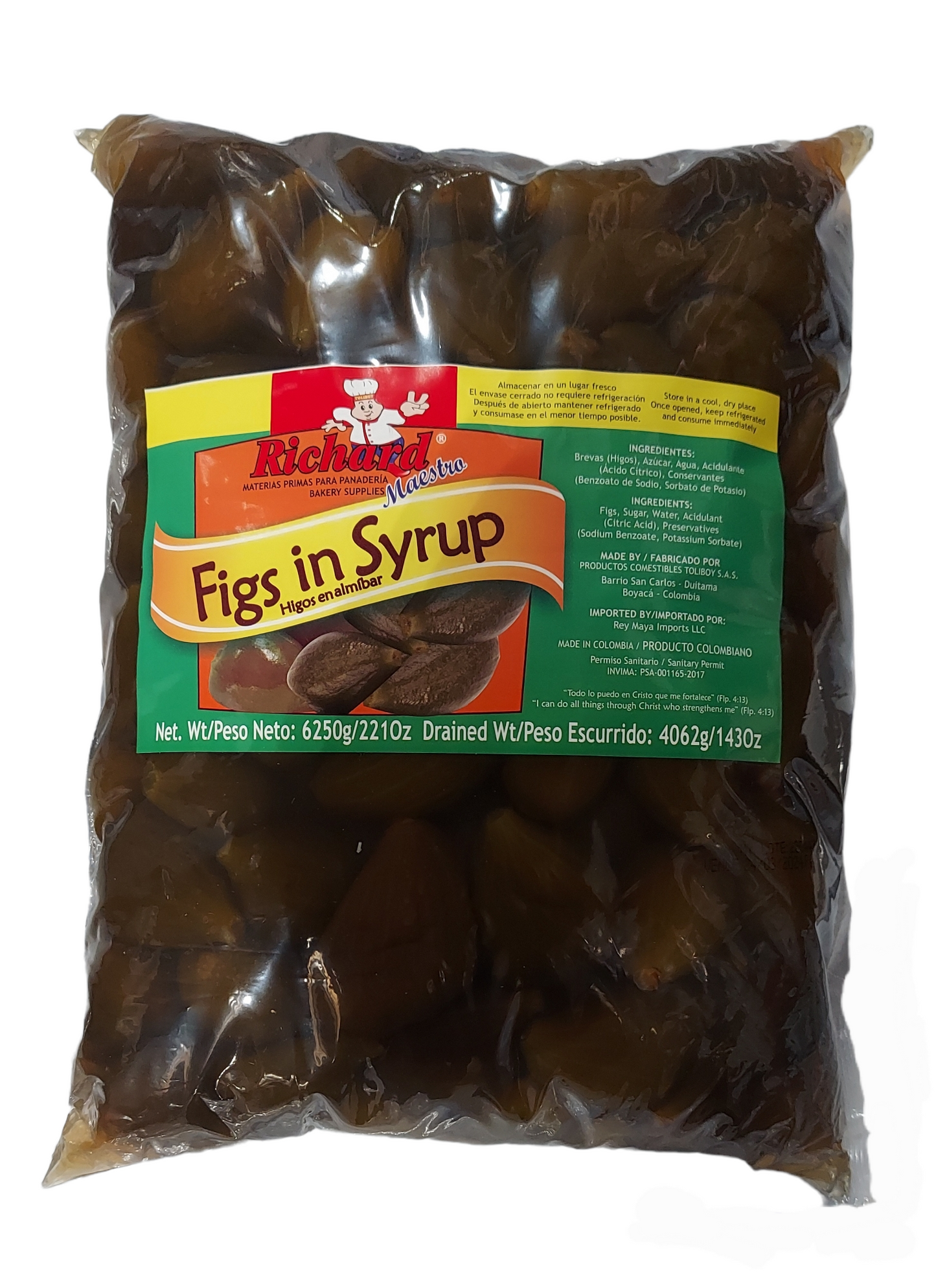 Figs in Syrup 2/14 LB For Rosca De Reyes-Higos en almibar