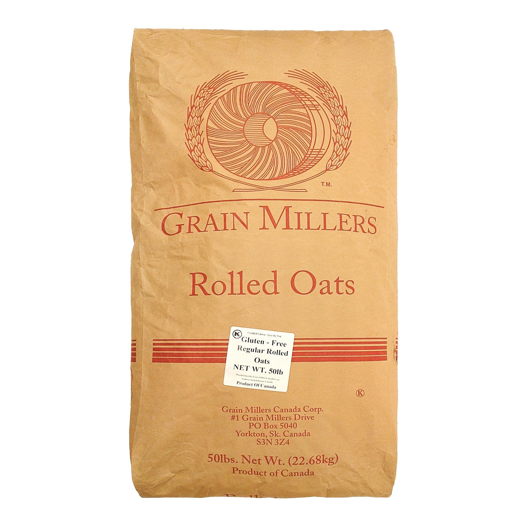 Grain Millers Regular Rolled Oats - 50 lb bag