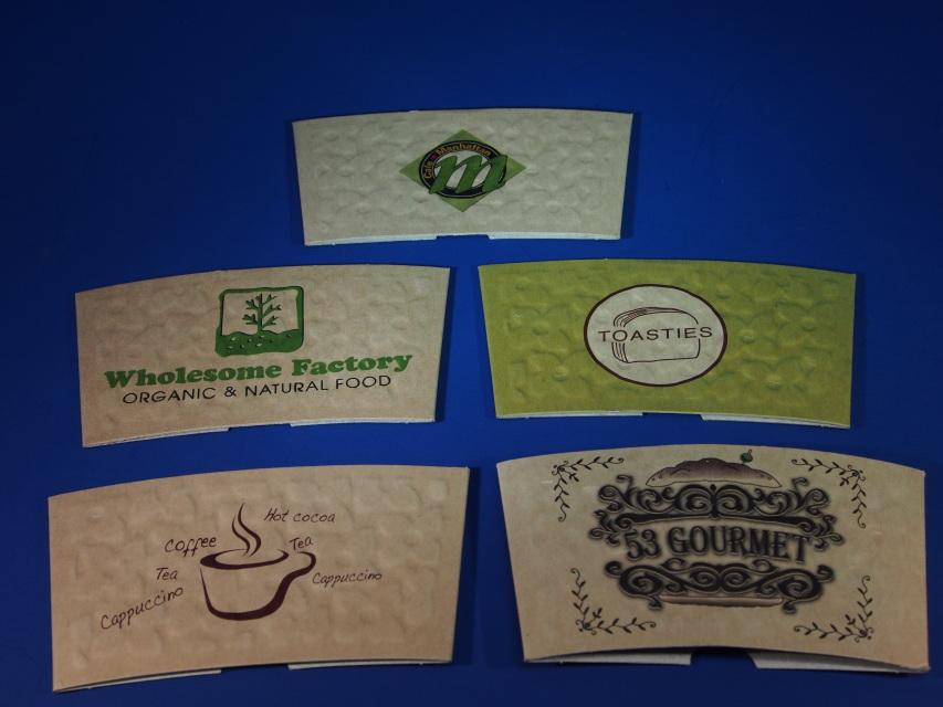 customized printed coffee sleeve - (Minimum Order - One Pallet)