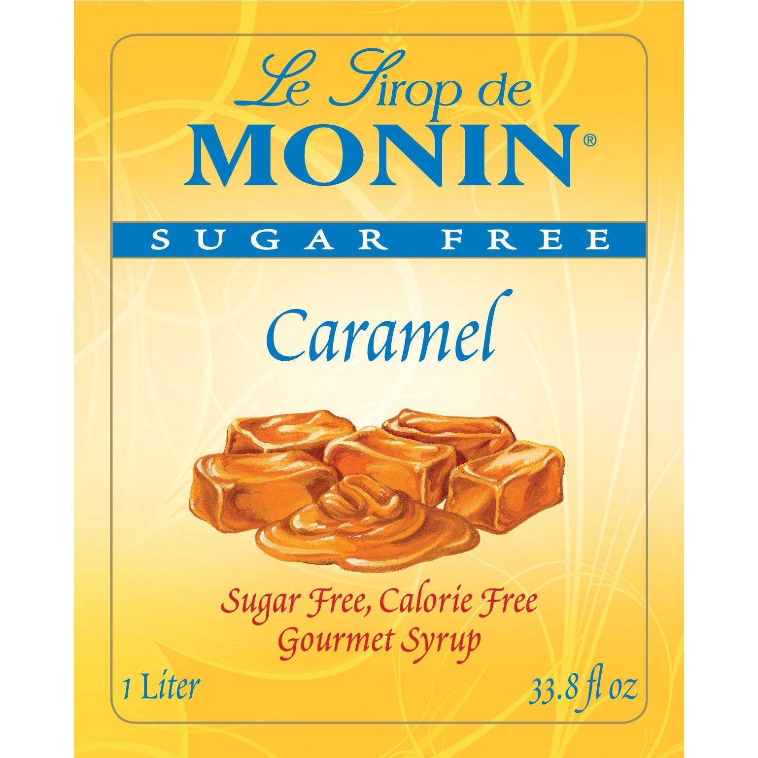 Monin Sugar Free Caramel Flavoring Syrup 1 Liter