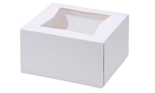 Window Cake Box 1pc White - 9 x 9 inch - 5 inch - 100 Qty