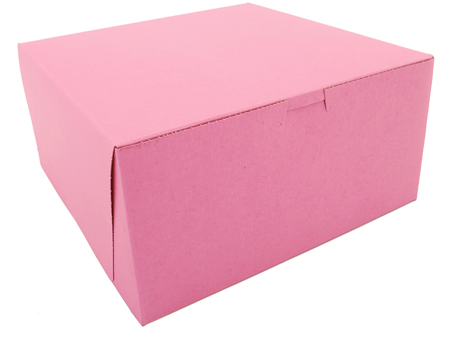 Bulk 10X10X5 Pink Cake Box 100 PC Bakers Authority