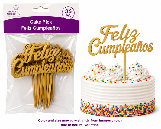 Cake Pick Feliz Cumpleaños - 36 Pieces