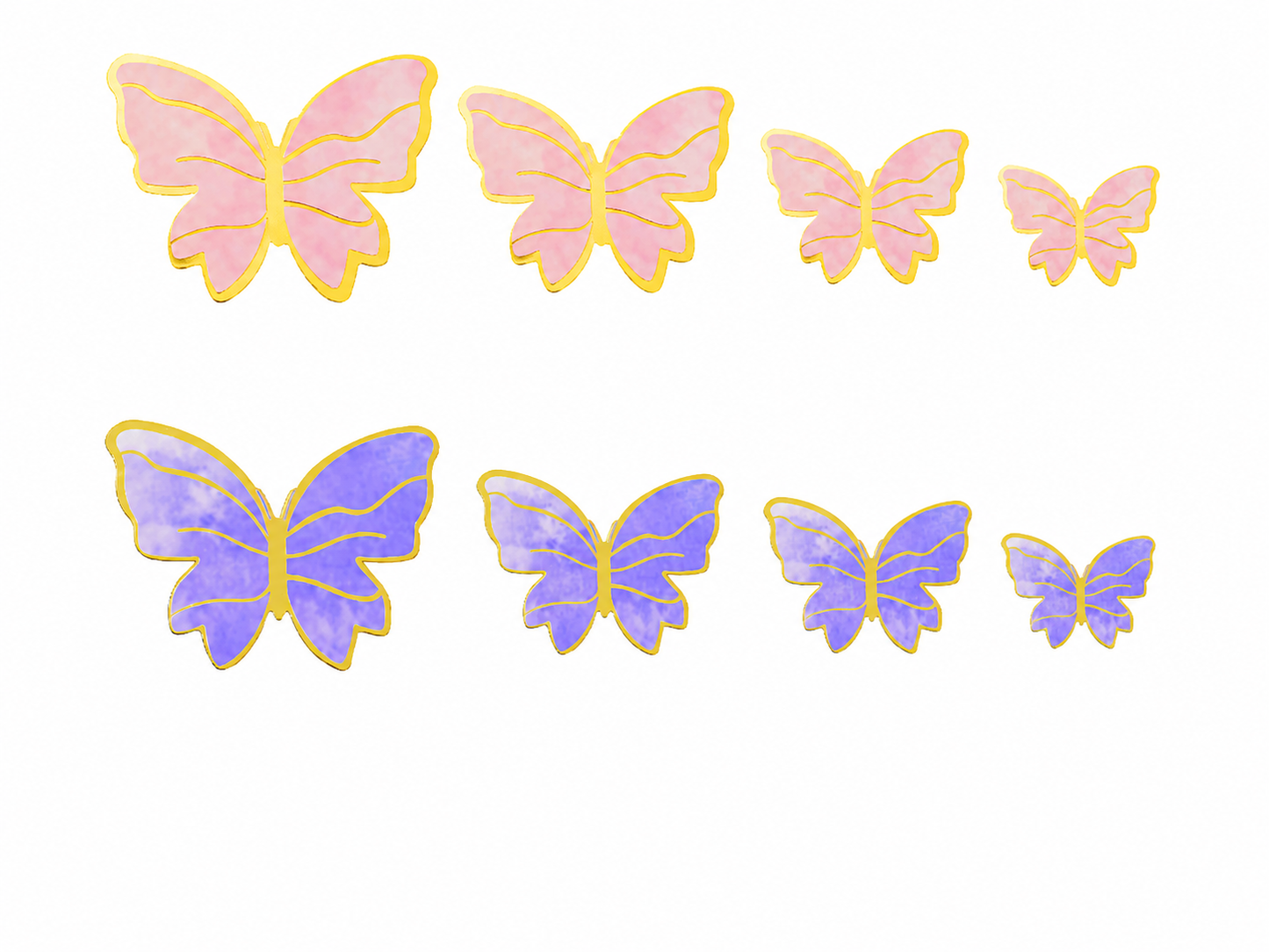 Cupcake Topper PinkPurple Butterfly 60 PCS