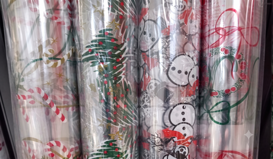 Amerifilm Candy Cane Cellophane Roll 40"X100'