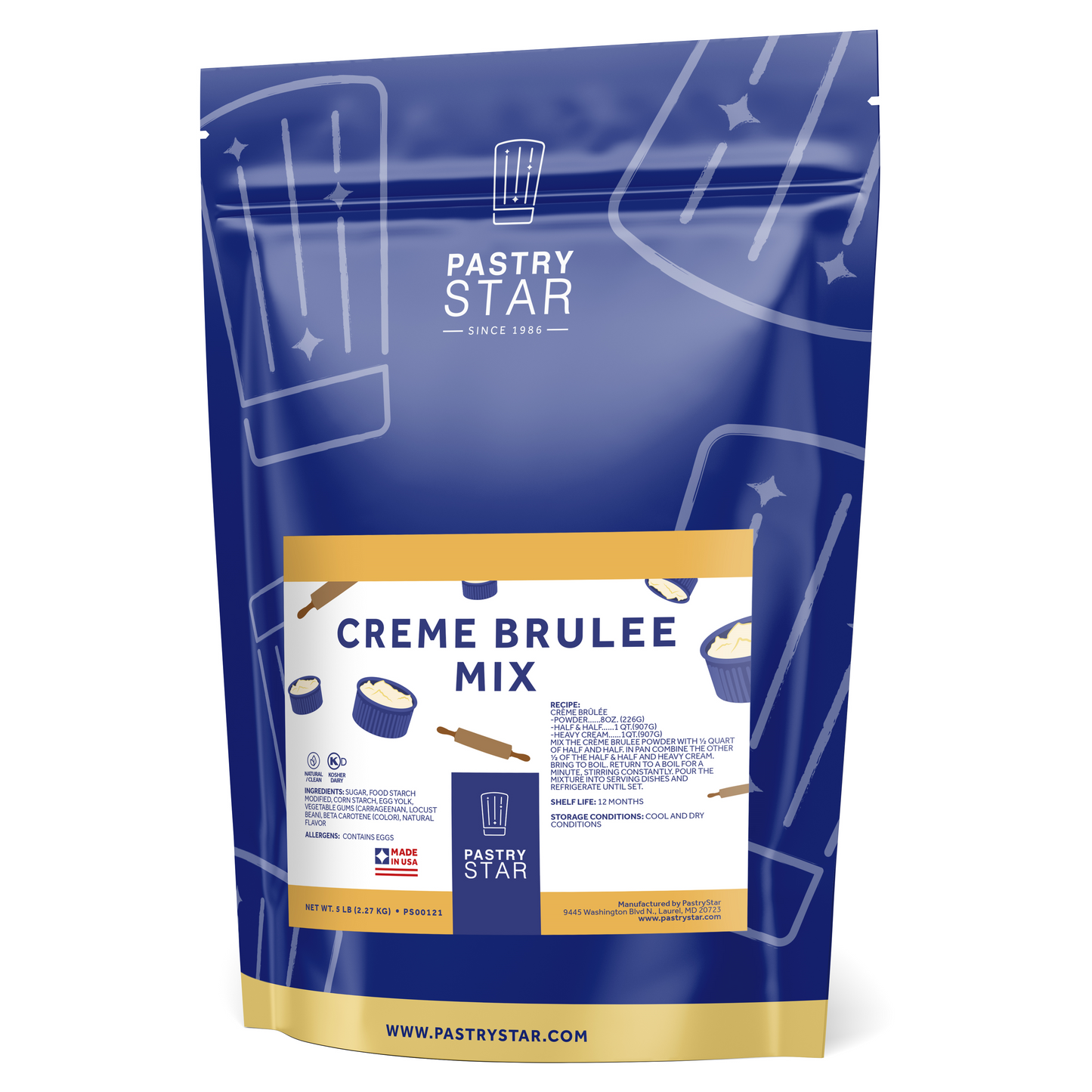 PastryStar Creame Brulee Mix 10lbs.