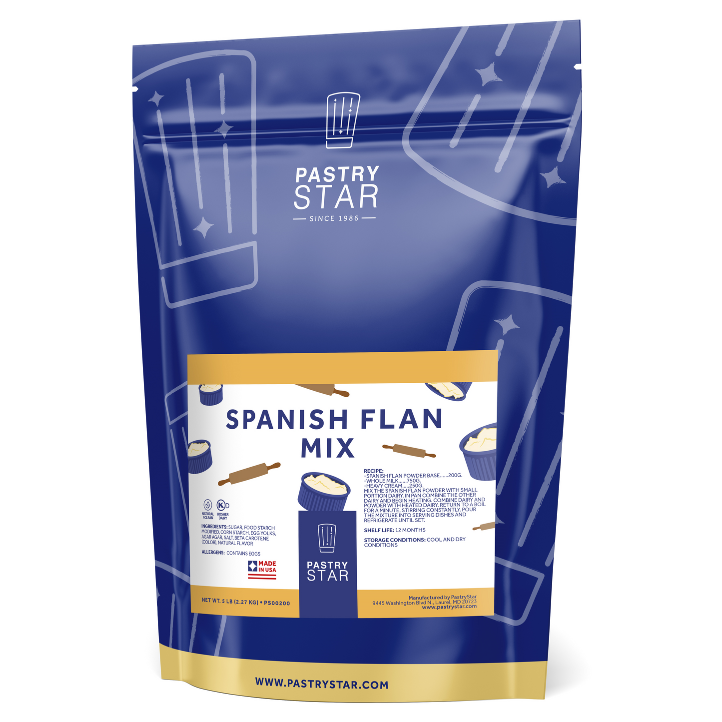 Pastry Star Spanish Flan Mix 10 lbs