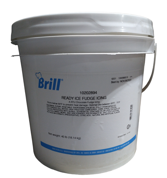 Brill ready ice chocolate fudge icing 40 lb