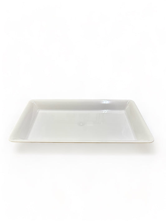 18" X 12" White Rectangular Catering Tray - 20 Qty