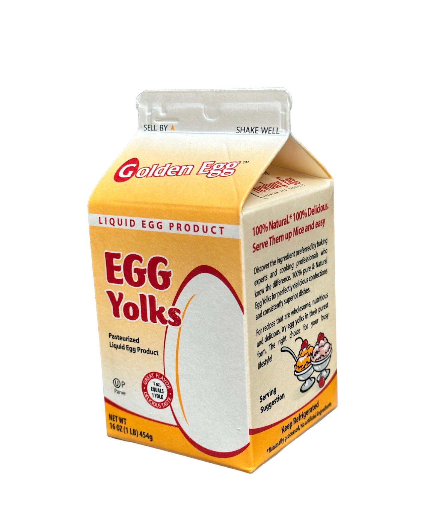 Egg Yolks (no sugar) Liquid 15/1 LB DISCONTINUED