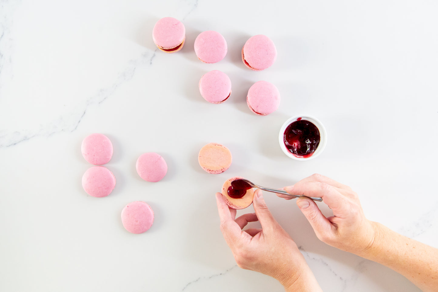 French Macaron Baking Kit with Raspberry Preserves