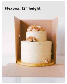 12 x 12 x 8 - Flex Cake Box - 25 CT