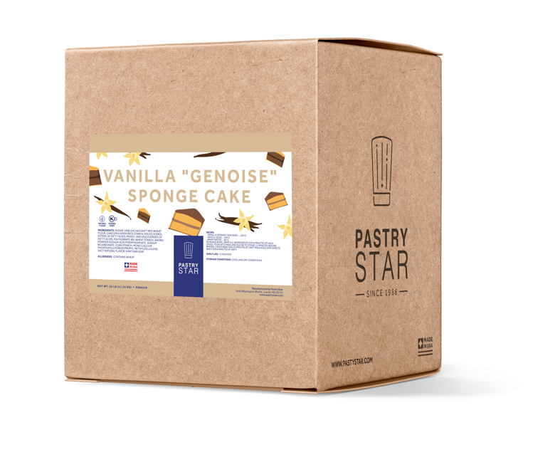 Pastry Star Vanilla Sponge Cake Mix 25 LBS
