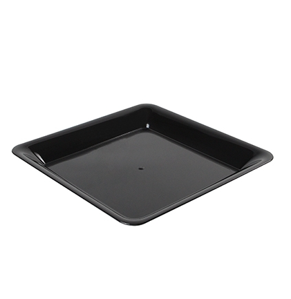 16" X 16" Black Square Catering Tray - 20 Qty