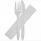 Cutlery Medium Kit that Contains a Knife, Fork, Napkin - 400 Qty