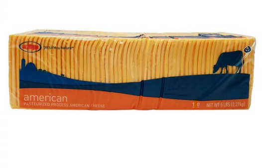 Yellow American Cheese Sliced - 160 Count