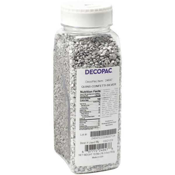 Silver Confetti Sprinkles – 19.5 oz