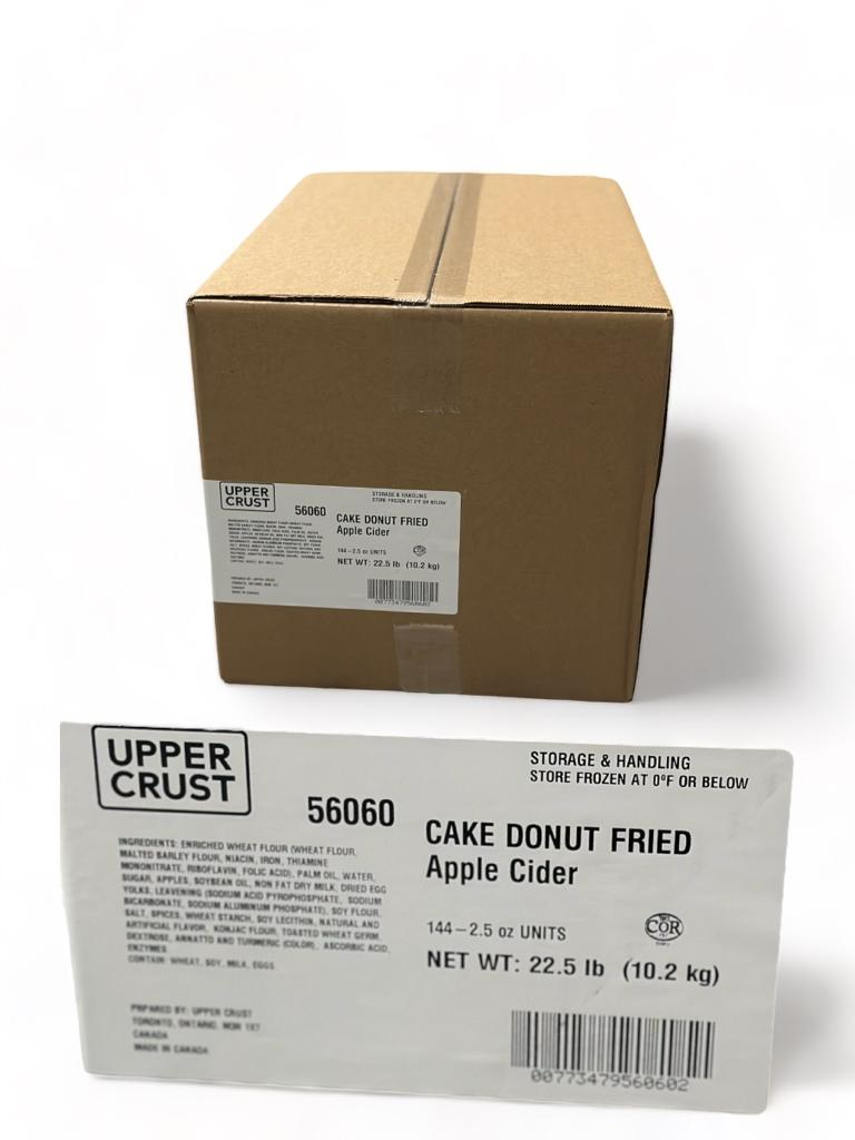 Uppercrust Apple cider Fried Cake Donut - 144ct