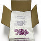 1/6 White Shopping Bag W/ Purple Flower
