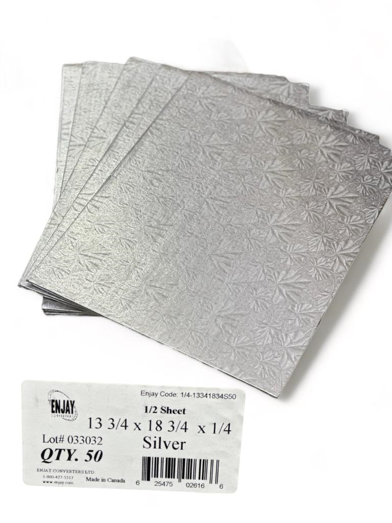 1/4" Square Silver Foldover -13-3/4X18-3/4- 50 Pieces