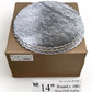 14" Silver Scallop Heavy Board Round - 100 Pieces