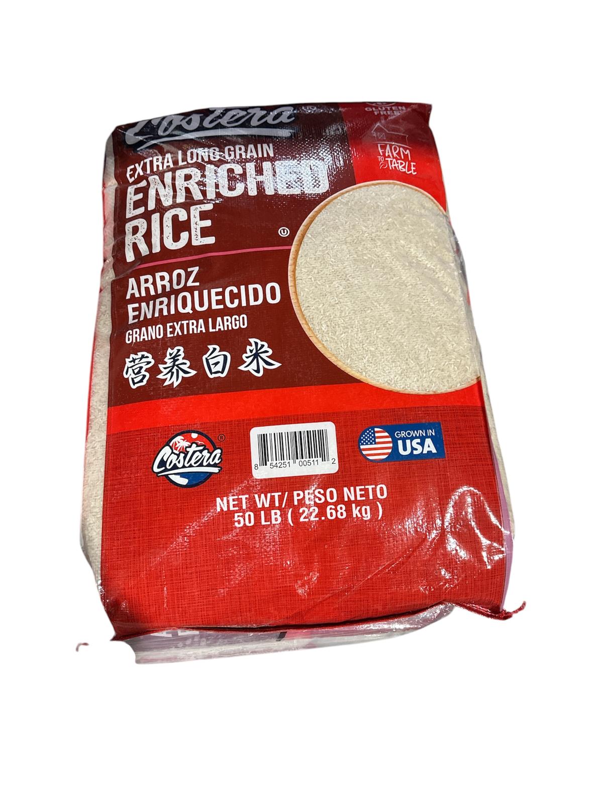 Extra Rice Inc Bulk Enriched Long Grain White Rice 50 LB - Wholesale Pricing – Bakers ...