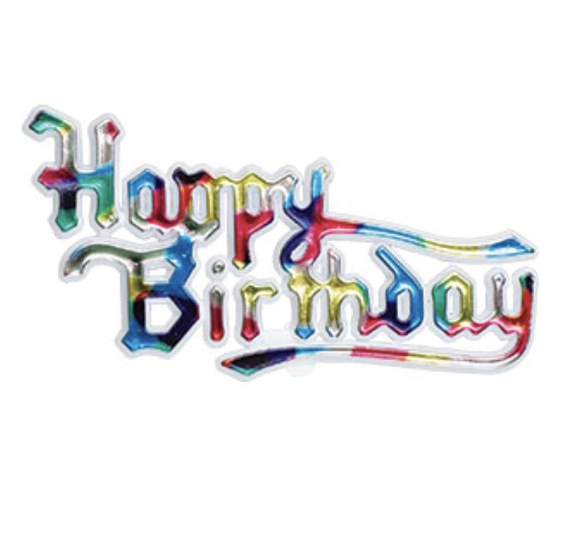 Happy Birthday Rainbow Plaques 2 LB