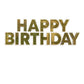 Gold Happy Birthday LayOns 12 PCS
