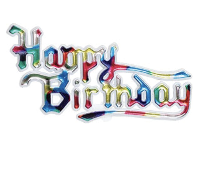 Happy Birthday Rainbow Plaques 2 LB