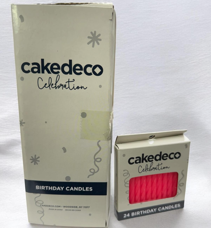 CakeDeco Pink Candles 12 - 24 Pieces