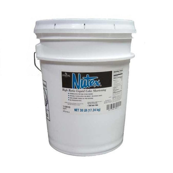 38 lb Bulk Nutex High Ratio Liquid Cake Shortening Bakers Authority