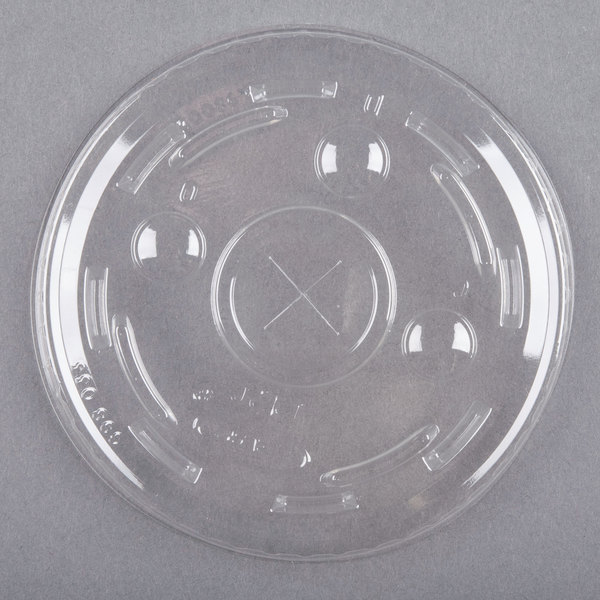 Dart Clear - Plastic Lid with Straw Slot