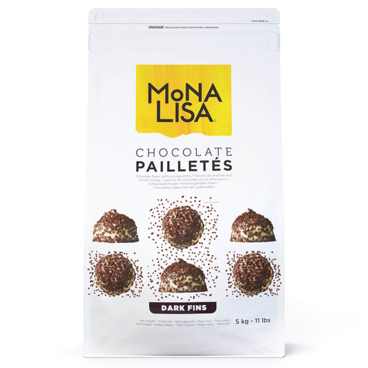 Mona Lisa Semi Sweet Chocolate Pailletes (Flat) Sprinkle Flakes
