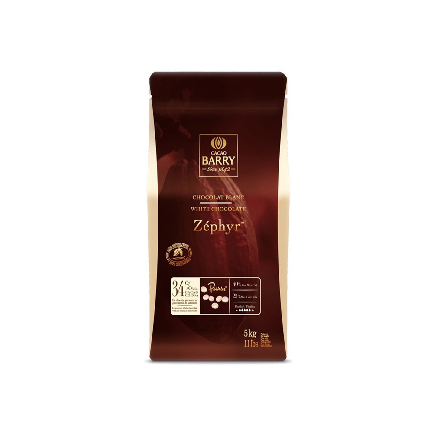 Chocolat de couverture noir Favorites Mi Amère 58% 5kg - Cacao Barry