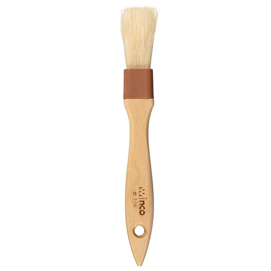 Pastry Brush/Basting Brush - Natural Boar Hair (Plastic Ferrule) - Flat - 1"