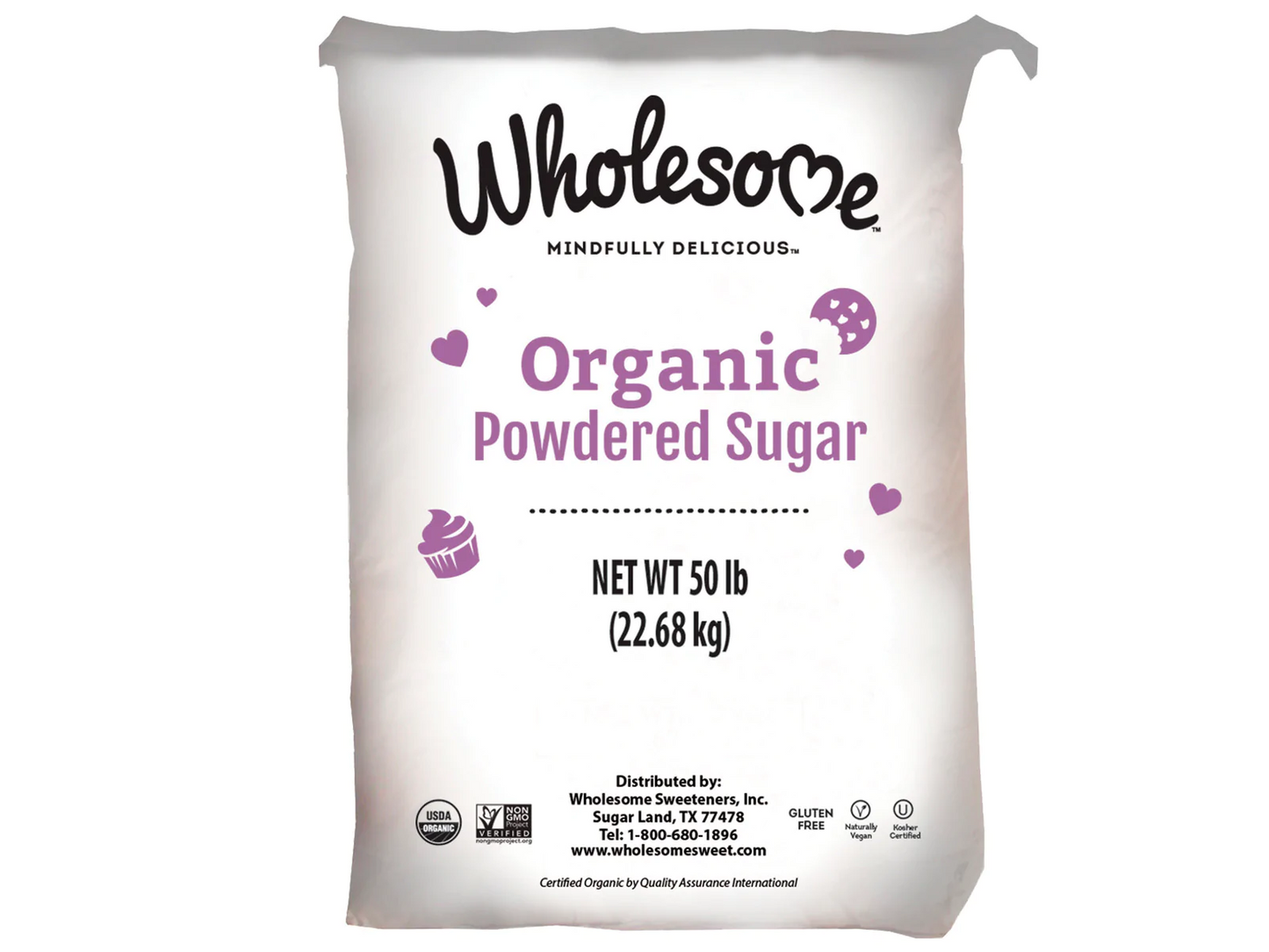Wholesome Sweetners Organic 6x Powdered Sugar 50lb