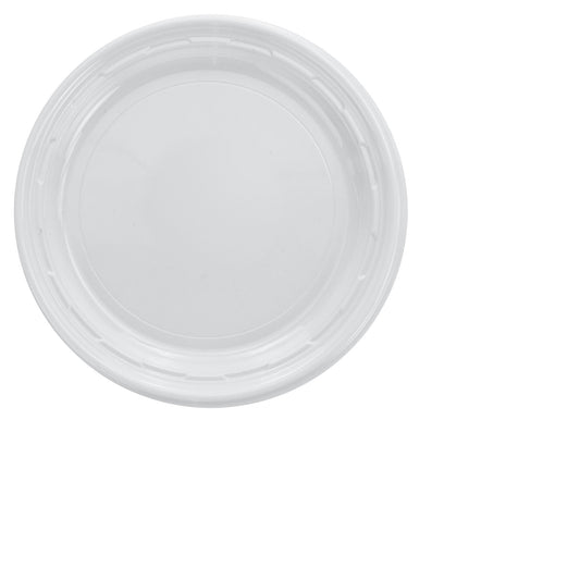 6" White Plastic Plate