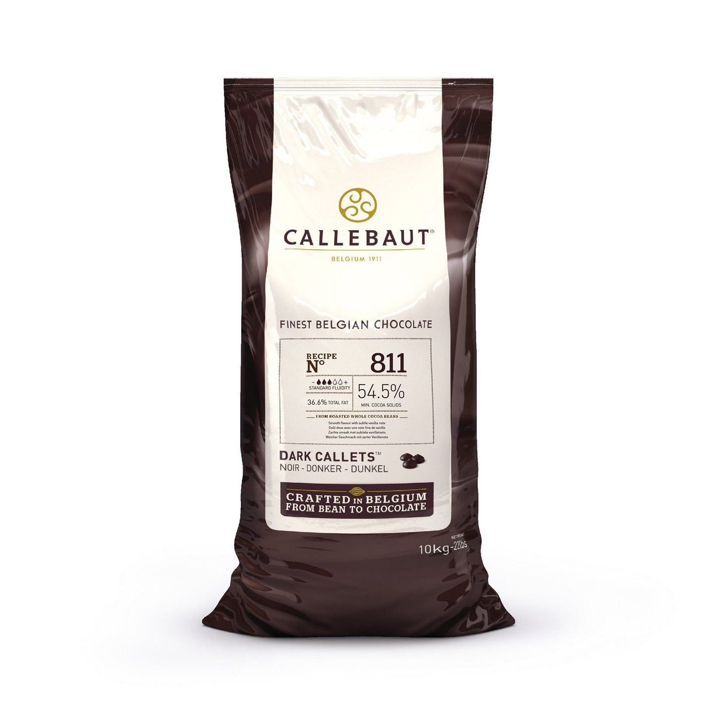 Dark Chocolate Couverture Callets - 54.4% Cacao - 2/22lbs