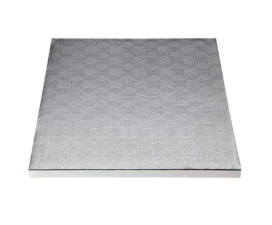 1/2" Thick Silver Half Sheet Cake Drum - 18 3/4 X 13 3/4 inch - 12 Qty