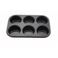 6 Cup Jumbo Muffin Pan, Non-stick, 7 oz, Carbon Steel