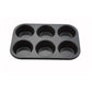 6 Cup Jumbo Muffin Pan, Non-stick, 7 oz, Carbon Steel
